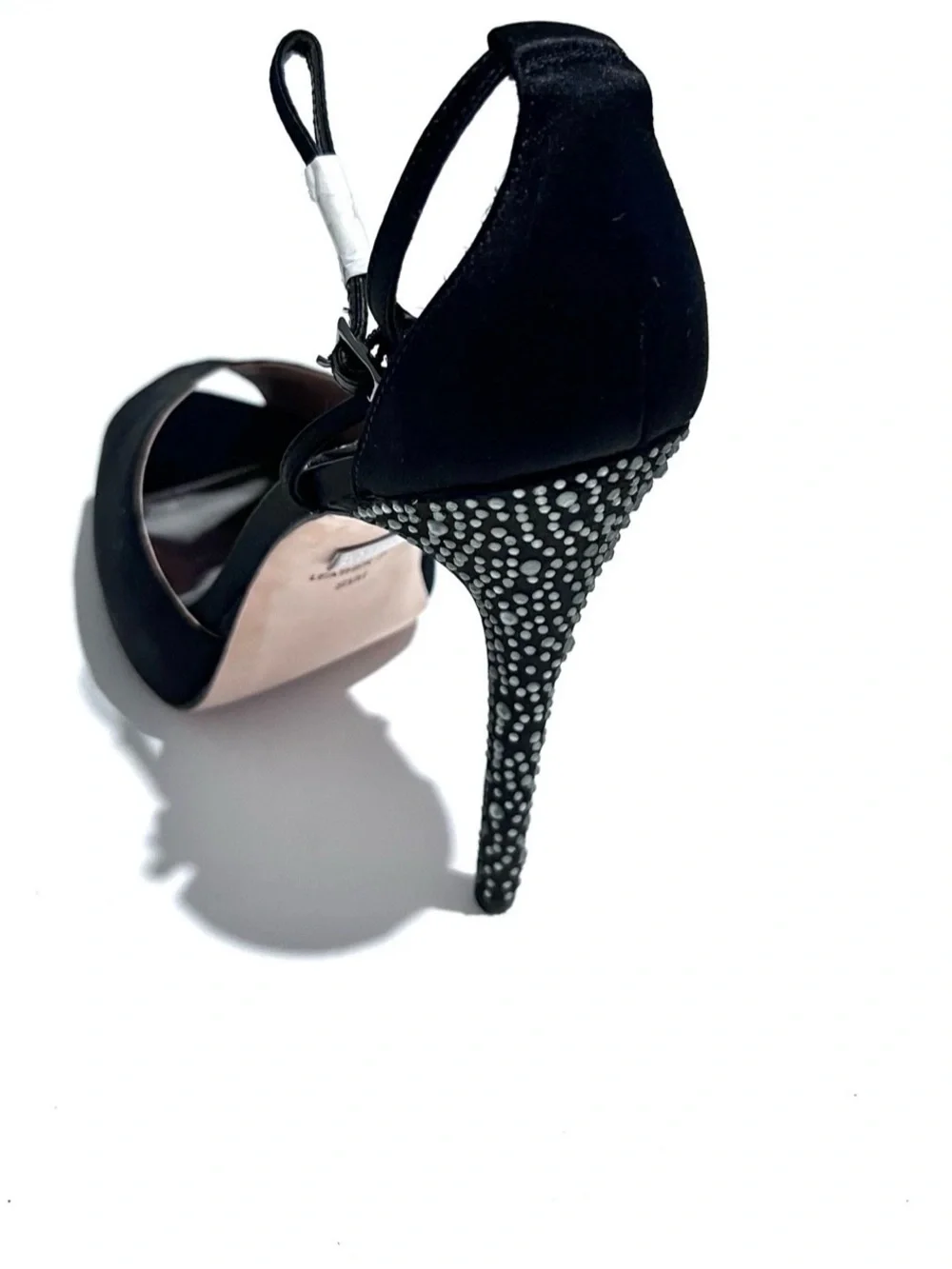 NEW! Badgley Mischka Violeta open-toe pumps with Rhinestones Sz 9.5